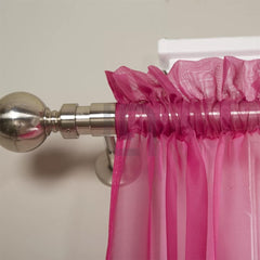 Polyester Sheer Net Curtain Hot Pink 2