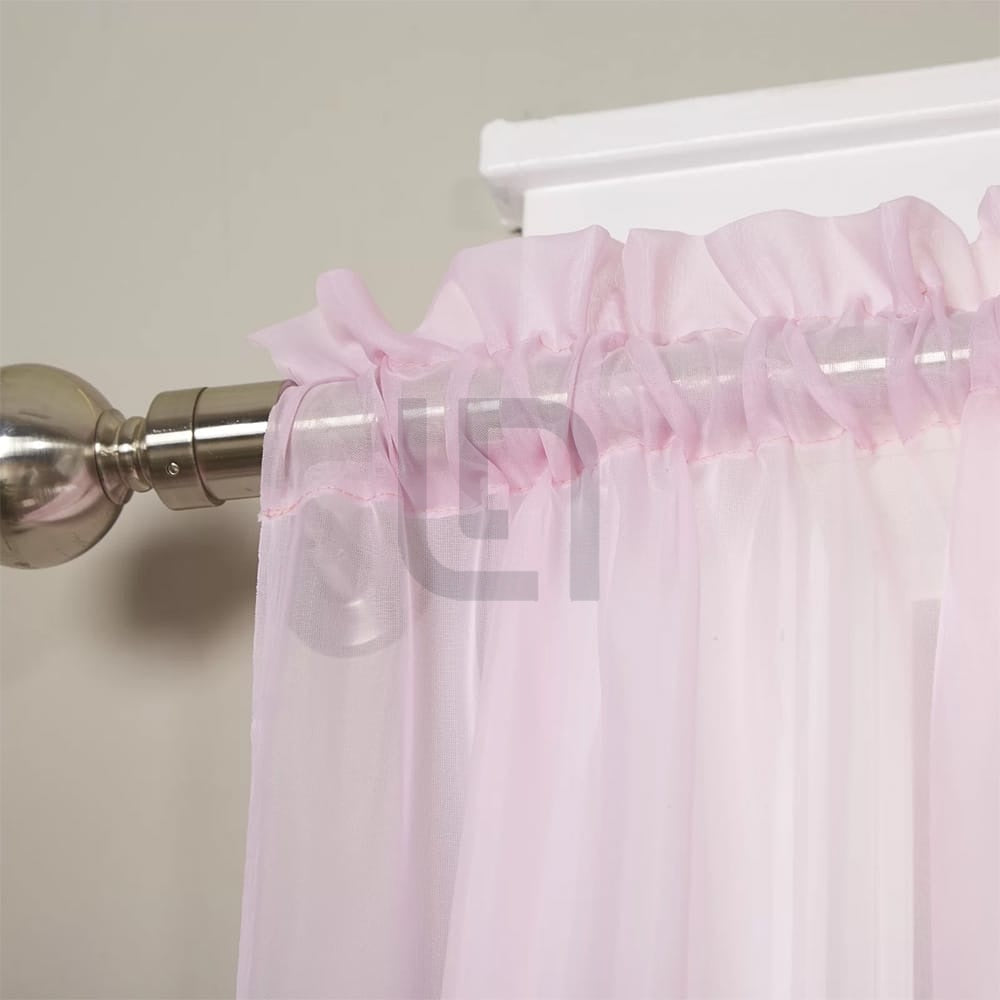 Polyester Sheer Net Curtain Dusty Pink 2