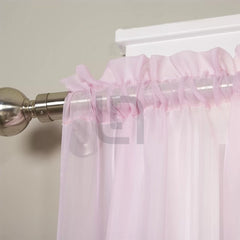 Polyester Sheer Net Curtain Dusty Pink 2