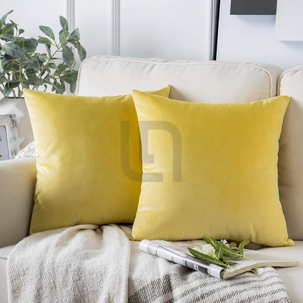 cushion cover mustard yellow