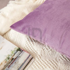 velvet cushion cover - purple