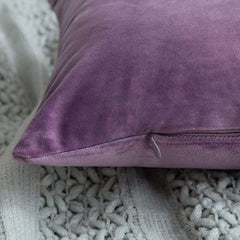 purple velvet cushion cover
