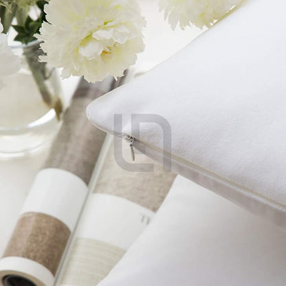 velvet cushion cover -  white