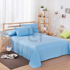 Plain Bed Sheet - Blue