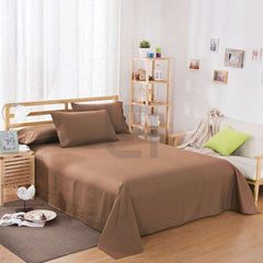 Plain Bed Sheet - Brown