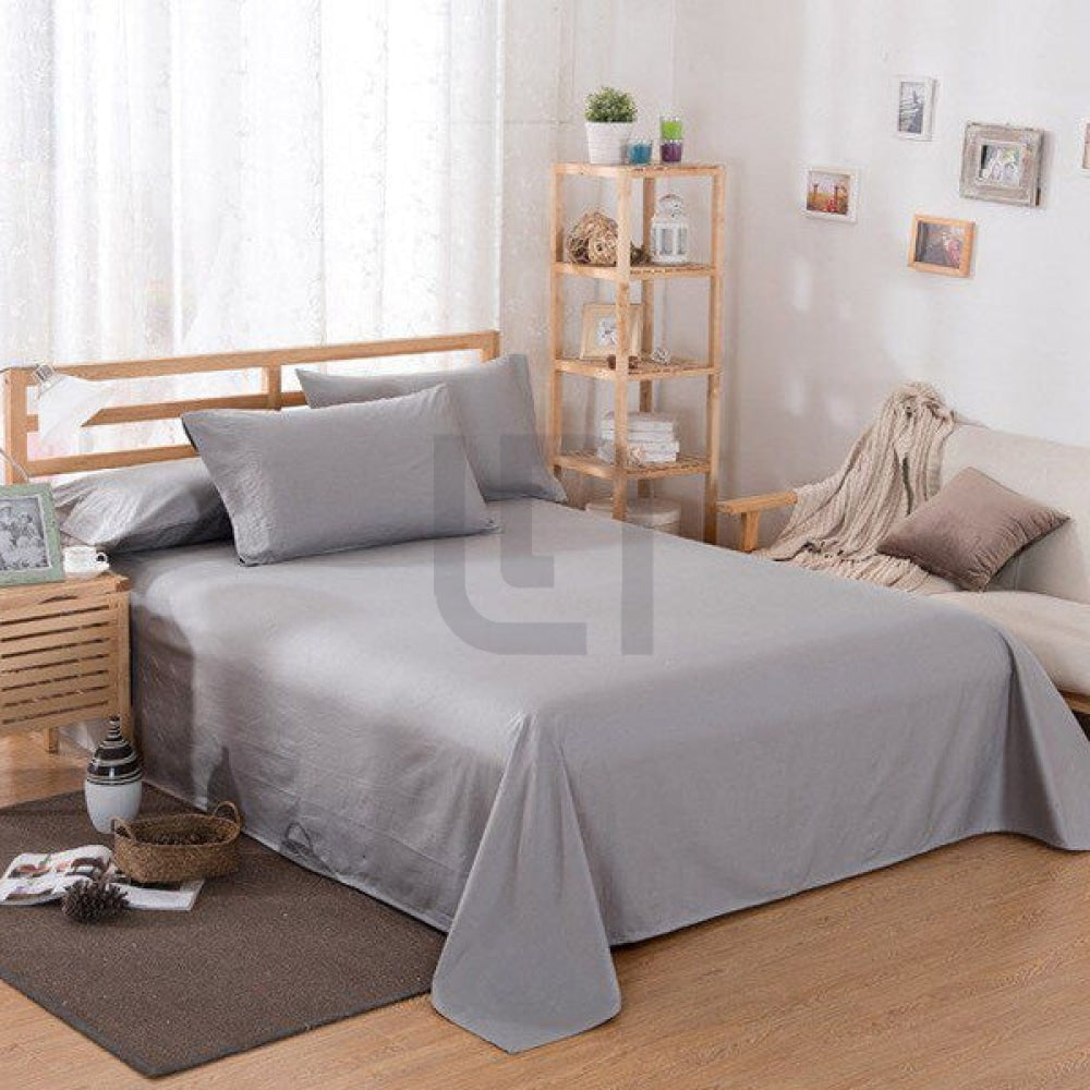 Plain Bed Sheet - Grey