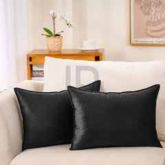 Premium Silk Pillow Cover – Black