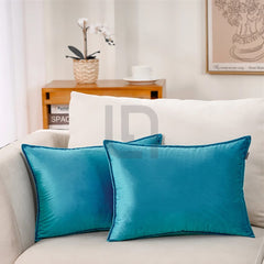 Premium Silk Pillow Cover – Dark Cyan