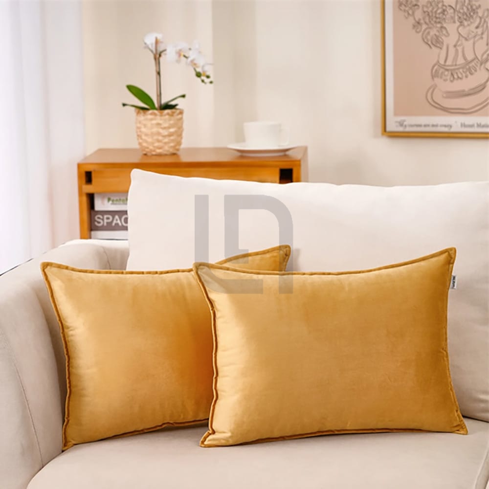 Premium Silk Pillow Cover – Gold