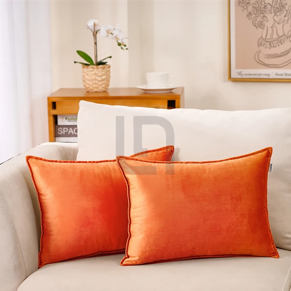Premium Silk Pillow Cover – Orange