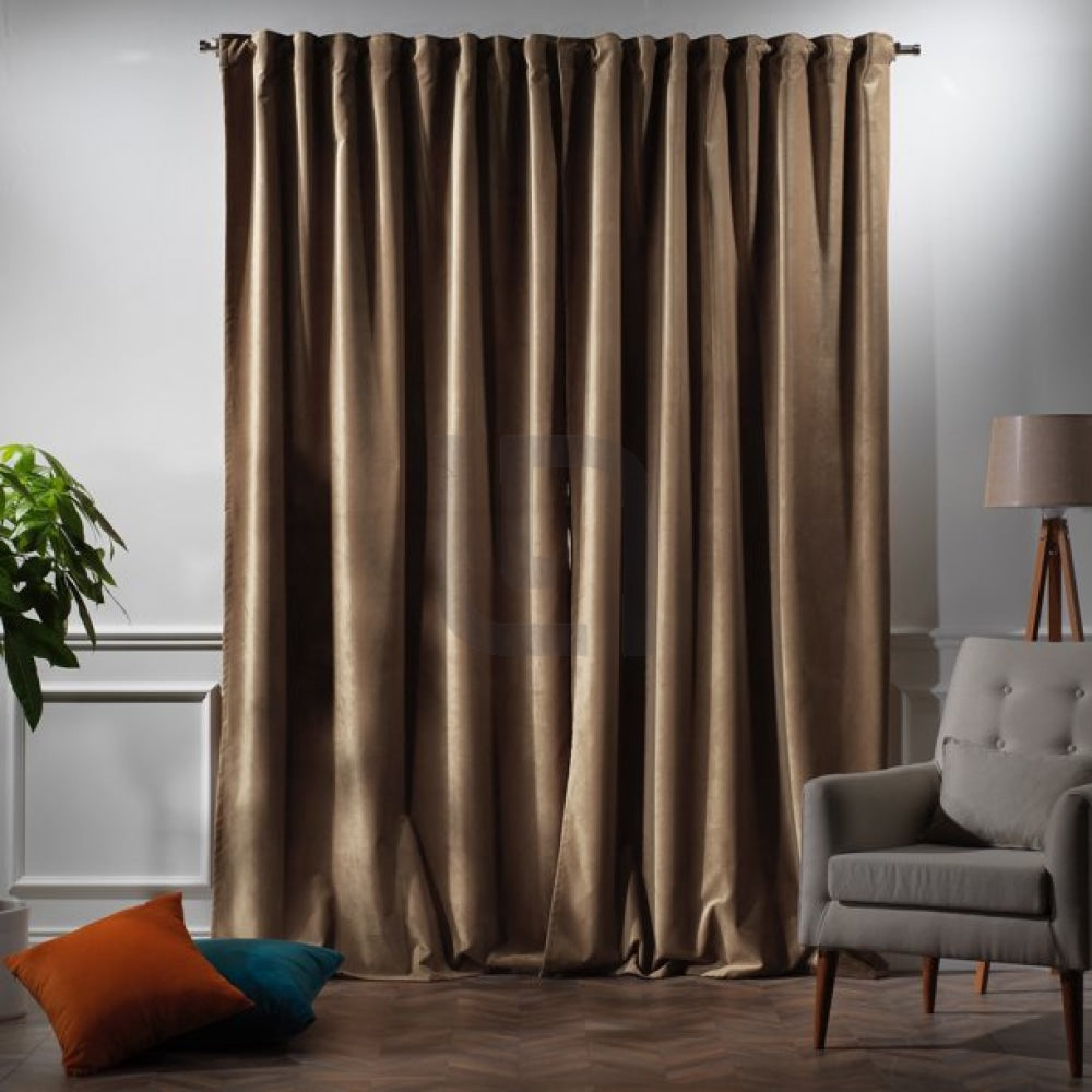 velvet curtians - Antique Brass