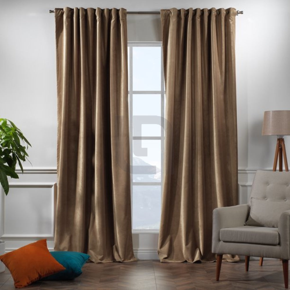 velvet curtians Antique Brass