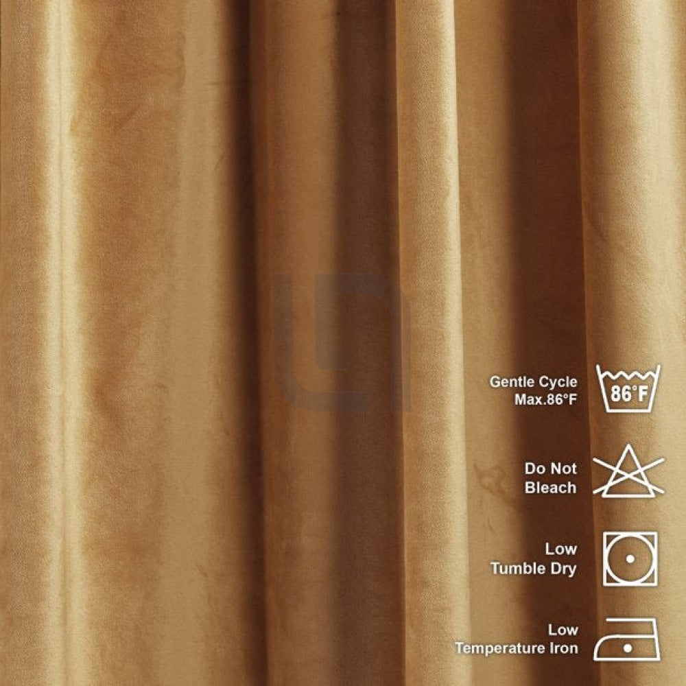 apricot gold velvet curtian