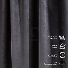 charcoal velvet curtain