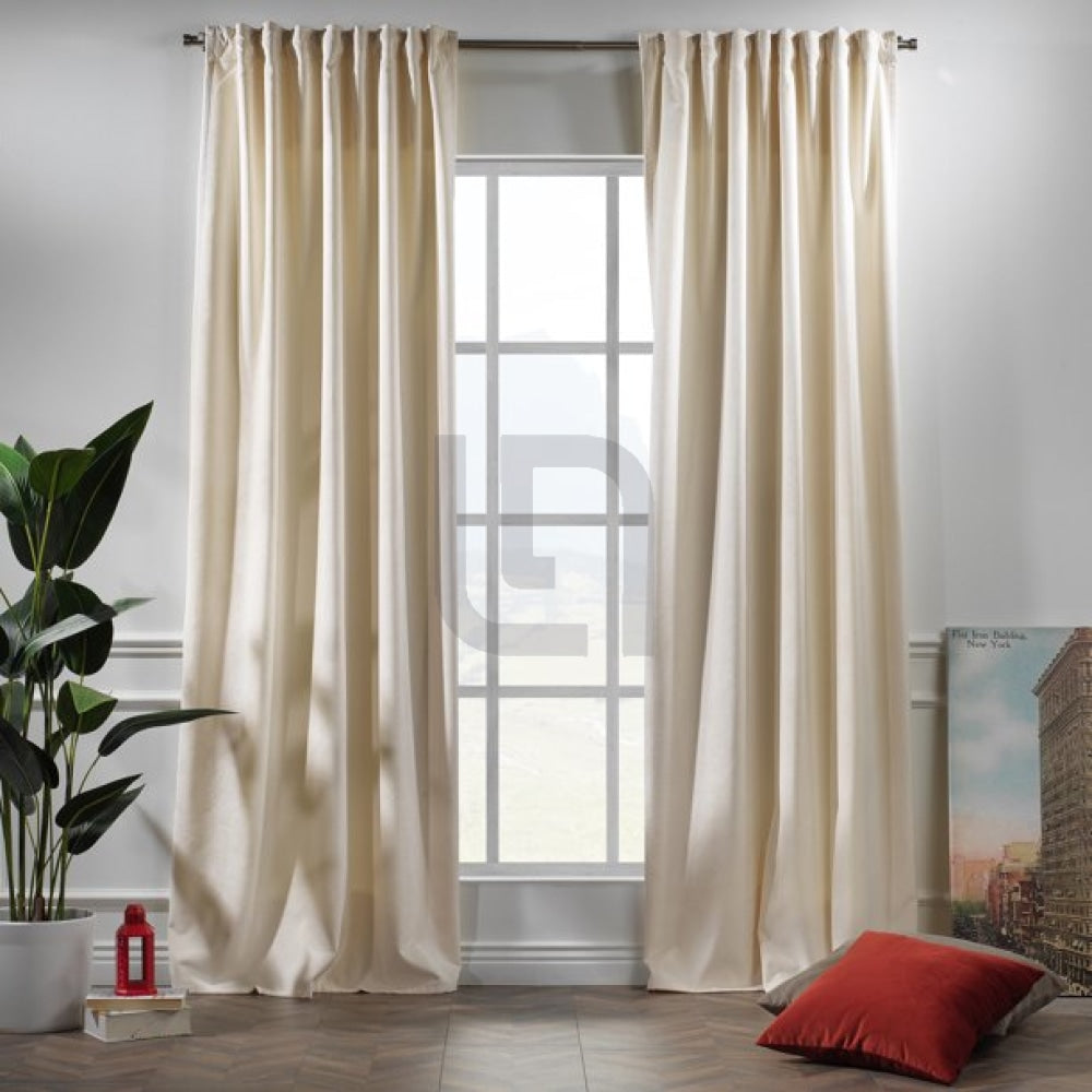 velvet curtains off white