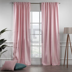 velvet curtains pink