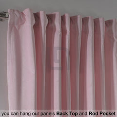 pink velvet curtains