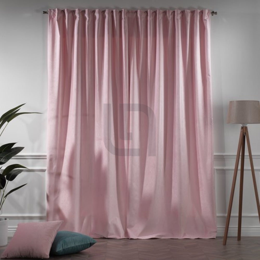 velvet curtains - pink
