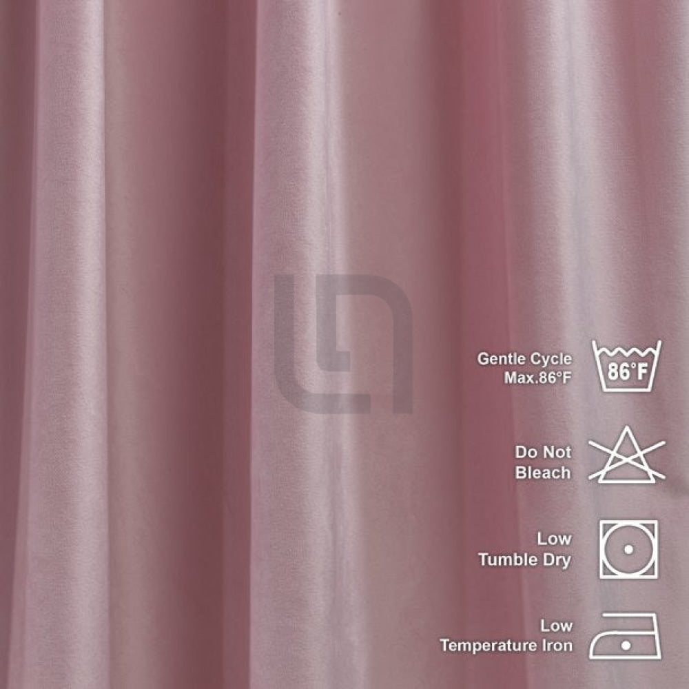 pink velvet curtain