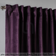 purple velvet curtain