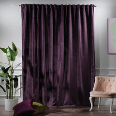 velvet curtains - purple