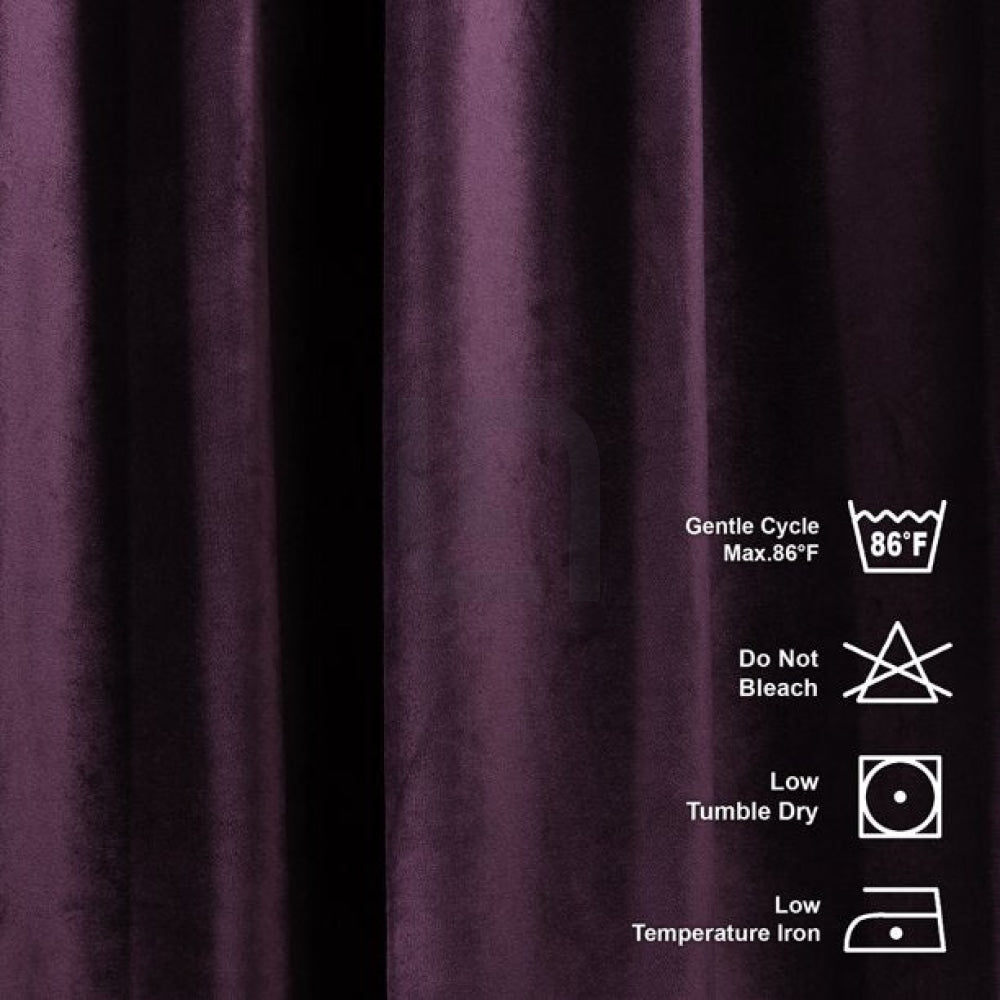 purple velvet curtains