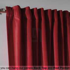 scarlet velvet curtains