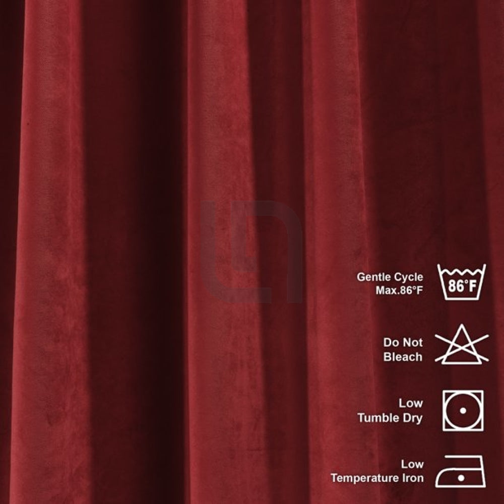 scarlet velvet curtain