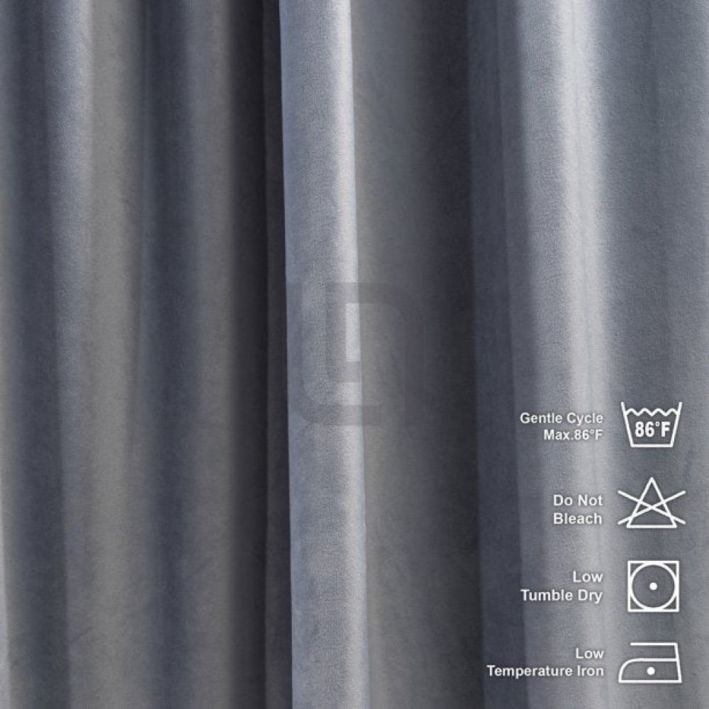 silver velvet curtian