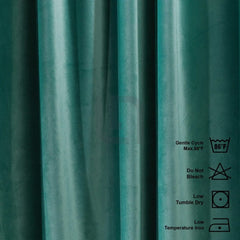 velvet curtains - teal blush