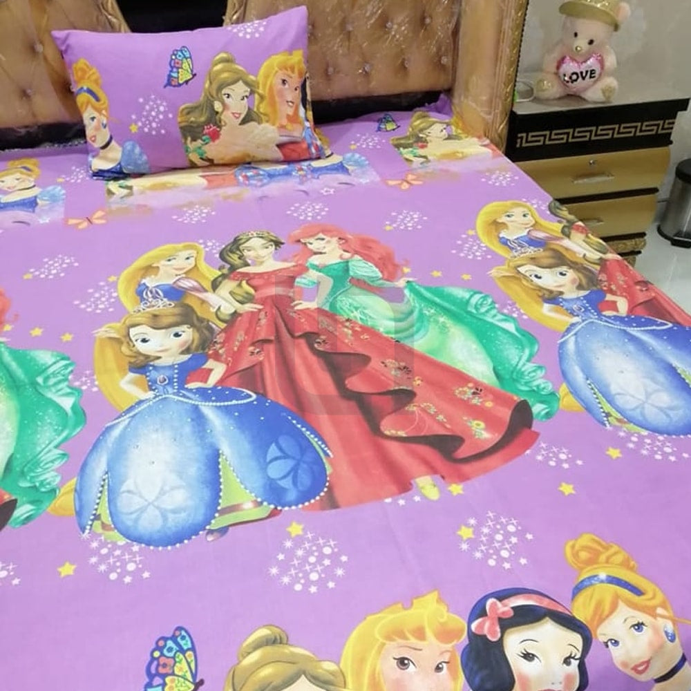 Princess Cartoon Bed Sheet
