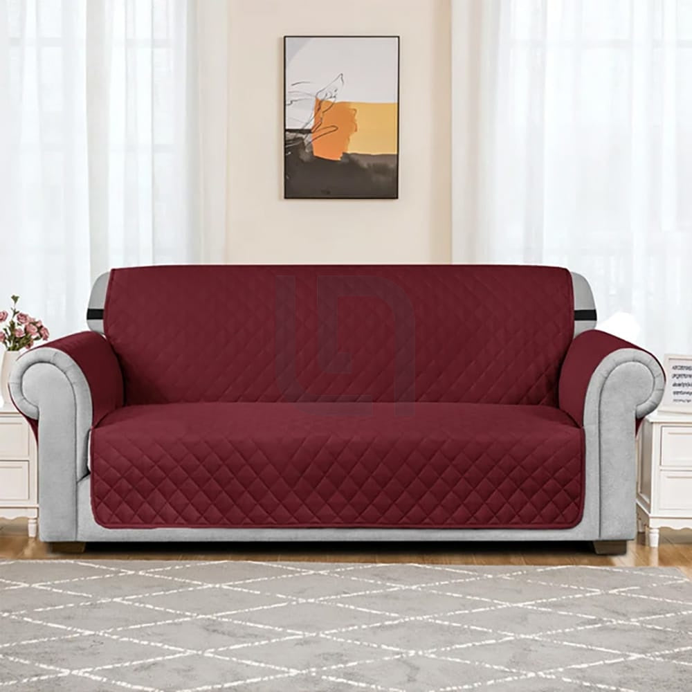 sofa cover maroon