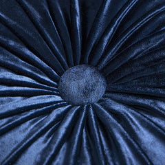 Round Pumpkin Velvet Cushion - Blue 3