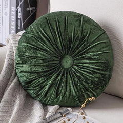 Round Pumpkin Velvet Cushion - Green 2