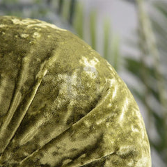 Round Pumpkin Velvet Cushion - Olive Green 4