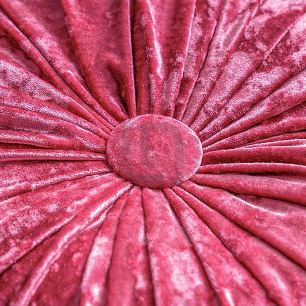Round Pumpkin Velvet Cushion - Pink 3