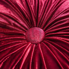Round Pumpkin Velvet Cushion - Red 3