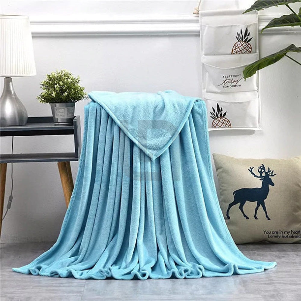 Ultra Soft & Cozy Fleece Blanket – Aqua Blue