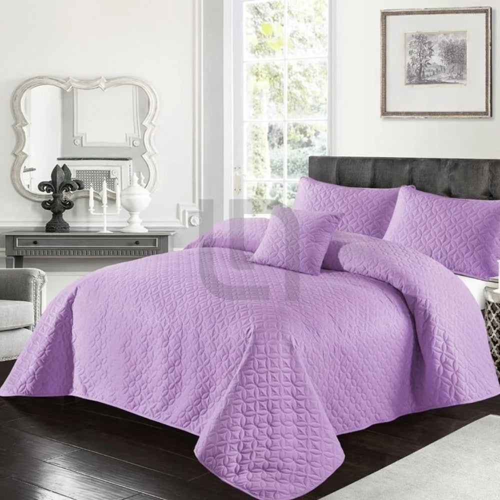 ultrasonic quilted bed sheet - violet