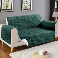Ultrasonic Quilted Sofa Cover - Green
