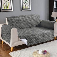 Ultrasonic Quilted Sofa Cover - Grey