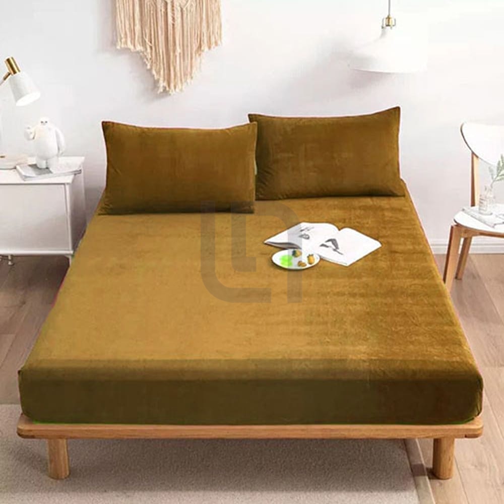 velvet fitted sheet copper