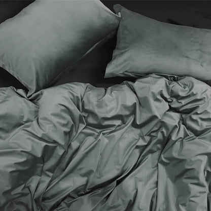 Velvet Quilt Cover - Ash 2