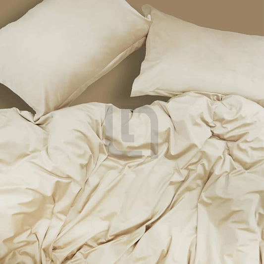 Velvet Quilt Cover - Beige 2