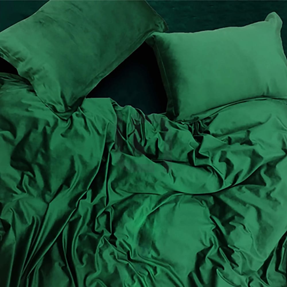 Velvet Quilt Cover - Green 2