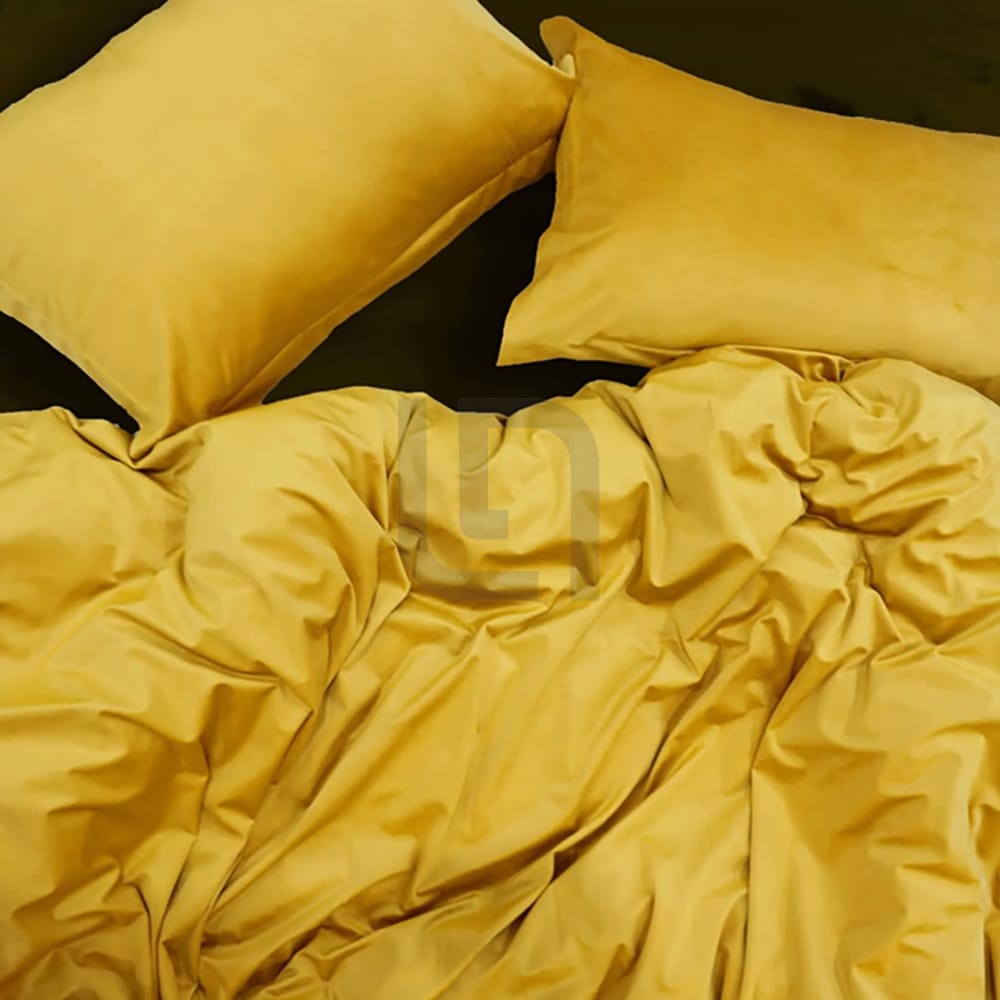 Velvet Quilt Cover - Yellow 2