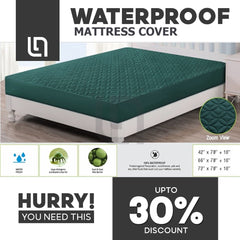 waterproof mattress cover - green