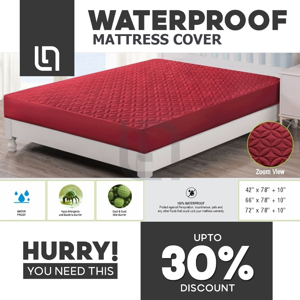 waterproof mattress cover - red